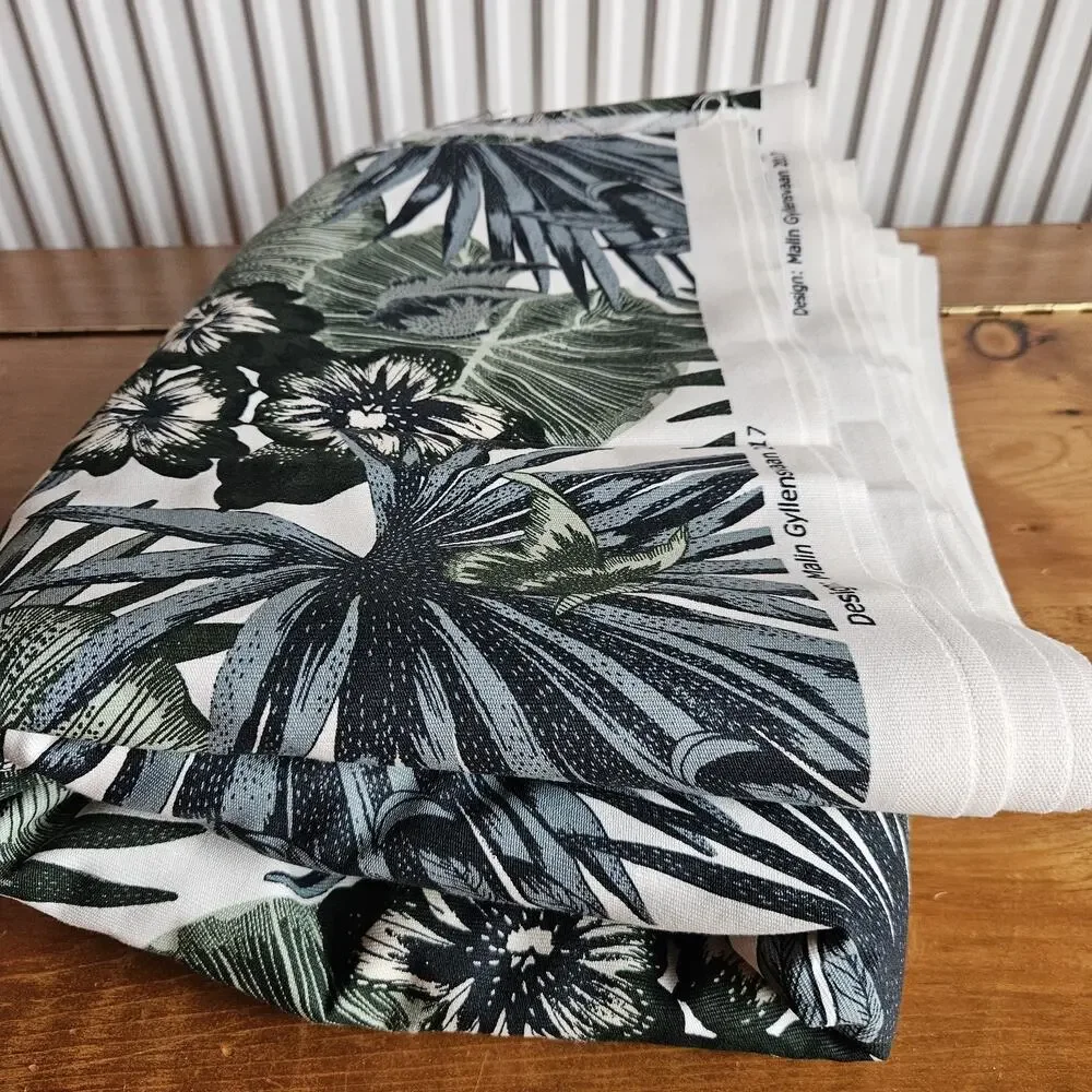 5.5 Yards IKEA TORGERD Fabric Drapery Upholstery Green 59x202